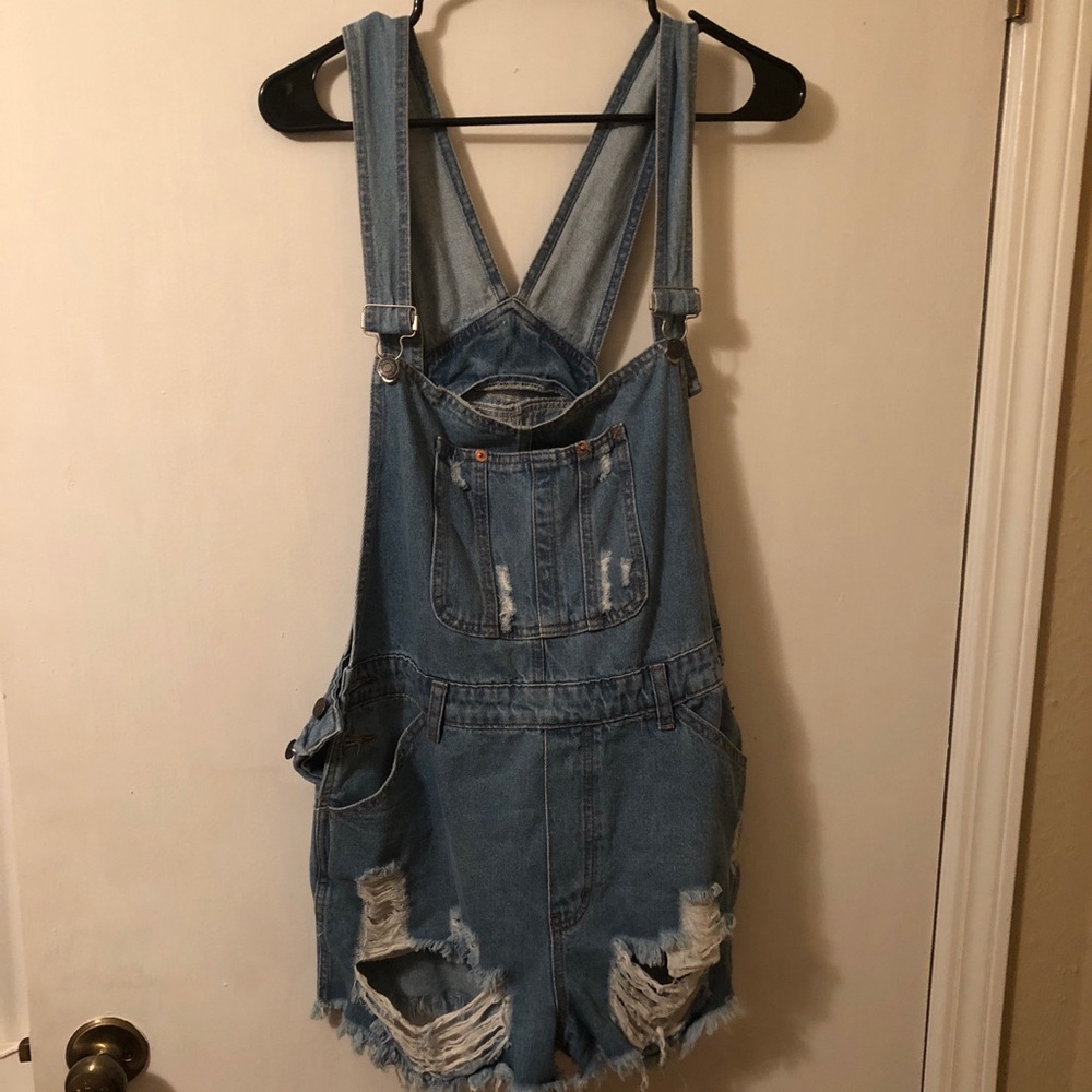 Denim Short Overalls